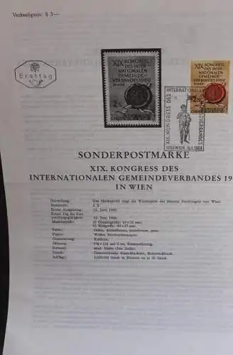 Kongress des Int. Gemeindeverbandes in Wien; Legende; Erläuterungsblatt, Abhandlung; ETB; 16. Juni 1969