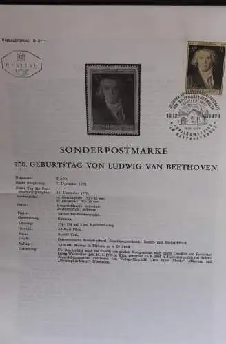 Ludwig van Beethoven; Legende; Erläuterungsblatt, Abhandlung; ETB; 16. Dez. 1970