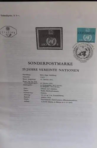 25 Jahre Vereinte Nationen; Legende; Erläuterungsblatt, Abhandlung; ETB; 23. Okt. 1970