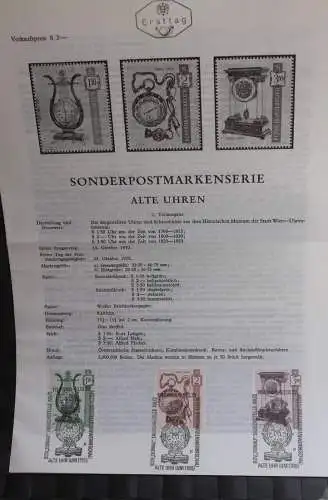 Alte Uhren; 2. Teilausgabe; Legende; Erläuterungsblatt, Abhandlung; ETB; 23. Okt. 1970