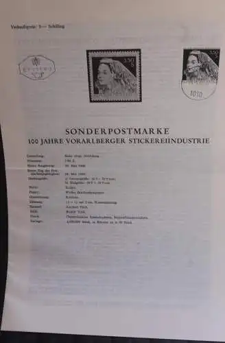 100 Jahre Vorarlberger Strickindustrie; Legende; Erläuterungsblatt, Abhandlung; ETB; 24. Mai 1968