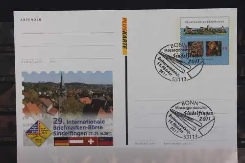 Sonderpostkarte :Int. Briefmarkenbörse Sindelfingen ; 2011; PSo115, Sonderstempel