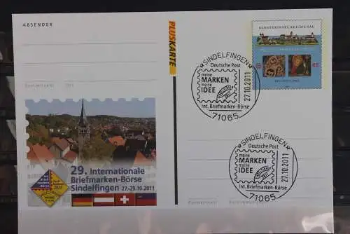 Sonderpostkarte :Int. Briefmarkenbörse Sindelfingen ; 2011; PSo115, Sonderstempel