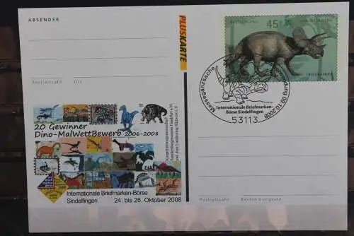 Sonderpostkarte:Int. Briefmarkenbörse Sindelfingen ; 2008; PSo98, Ersttags-Sonderstempel