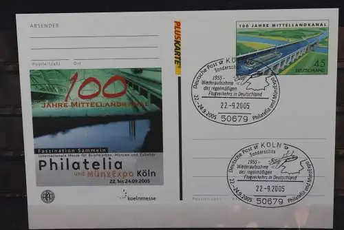 Sonderpostkarte: Philatelia Köln; 2005; PSo90; Sonderstempel Köln