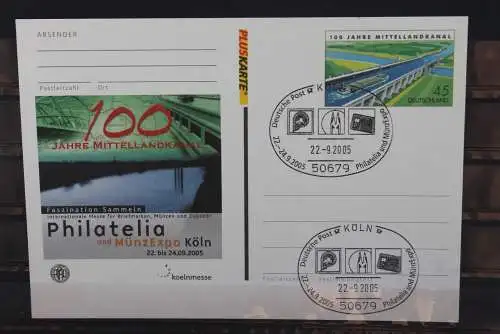 Sonderpostkarte: Philatelia Köln; 2005; PSo90; Sonderstempel Köln