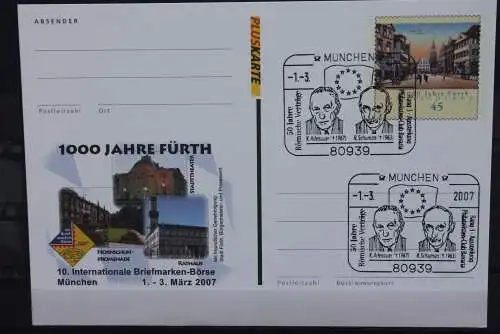 Sonderpostkarte: Int. Briefmarkenbörse München; 2007; PSo95, Ersttags-Sonderstempel München