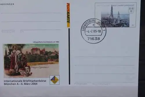 Sonderpostkarte: Int. Briefmarkenbörse München; 2004; PSo83, Stempel Ludwigsburg