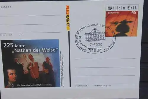 Sonderpostkarte: 225 Jahre Nathan der Weise; 2004; PSo84, Sonderstempel Ludwigsburg