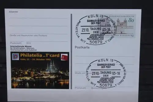 Sonderpostkarte: Philatelia 93 Köln; PSo31; Sonderstempel Köln