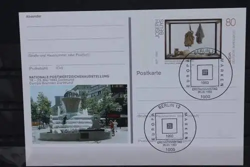 Sonderpostkarte: NAPOSTA 93 Dortmund;  PSo30; Ersttags-Sonderstempel Berlin