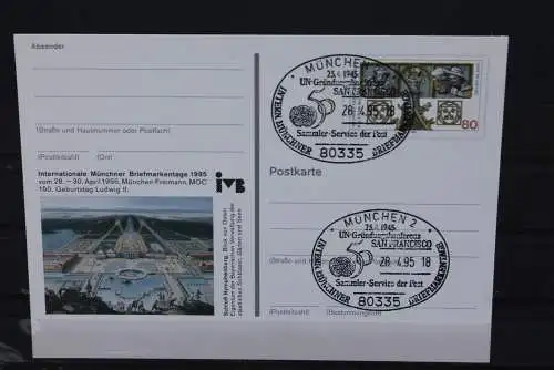 Sonderpostkarte: Int. Münchner Briefmarkentage 1995; PSo37; Sonderstempel München