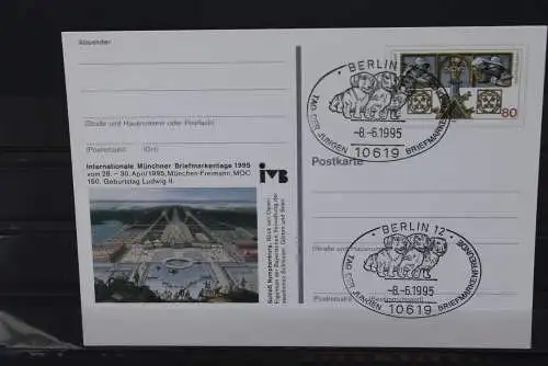 Sonderpostkarte: Int. Münchner Briefmarkentage 1995; PSo37; Sonderstempel Berlin