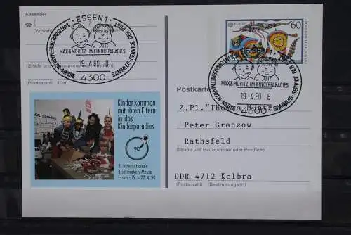 Sonderpostkarte: Int. Briefmarken-Messe Essen 1990; PSo20, Ersttags-Sonderstempel Essen