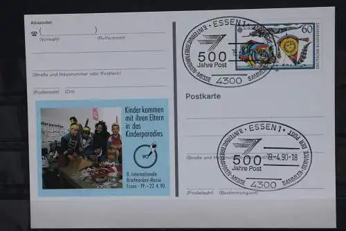 Sonderpostkarte: Int. Briefmarken-Messe Essen 1990; PSo20, Ersttags-Sonderstempel Essen