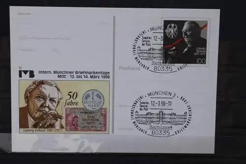 Sonderpostkarte: Int. Münchner Briefmarkentage 1998; PSo51; Ersttags-Sonderstempel München