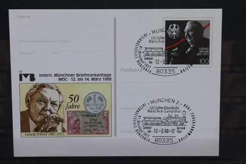 Sonderpostkarte: Int. Münchner Briefmarkentage 1998; PSo51; Ersttags-Sonderstempel München