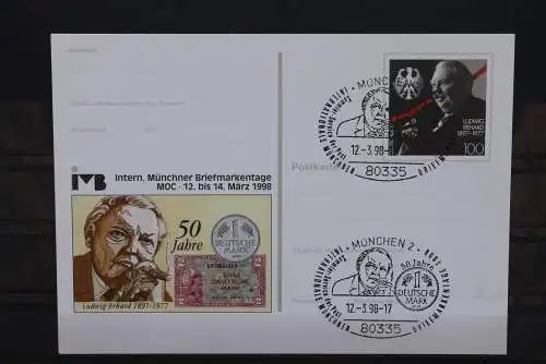 Sonderpostkarte: Int. Münchner Briefmarkentage 1998; PSo51; Ersttags-Sonderstempel München