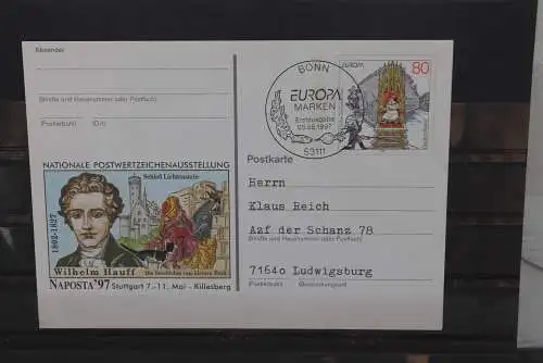 Sonderpostkarte: Philatelia 97 Köln; PSo46;Ersttags- Sonderstempel Bonn