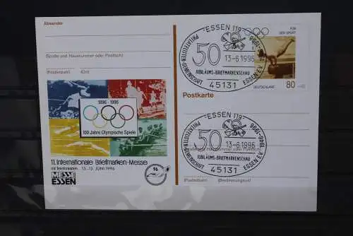 Sonderpostkarte: Int.Briefmarken-Messe Essen 1996; PSo42; Ersttags-Sonderstempel Essen