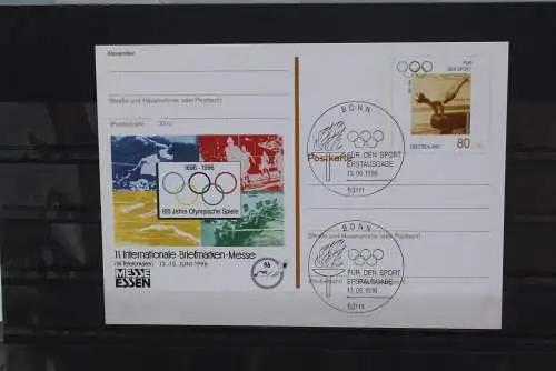Sonderpostkarte: Int.Briefmarken-Messe Essen 1996; PSo42; Ersttags-Sonderstempel Bonn