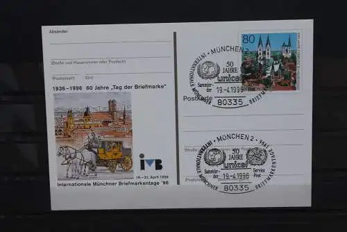 Sonderpostkarte: Int. Münchner Briefmarkentage 1996; PSo41; Sonderstempel München