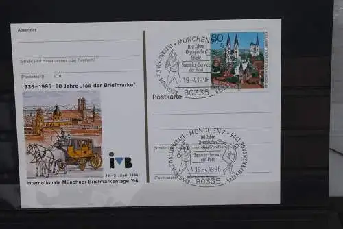 Sonderpostkarte: Int. Münchner Briefmarkentage 1996; PSo41; Sonderstempel München