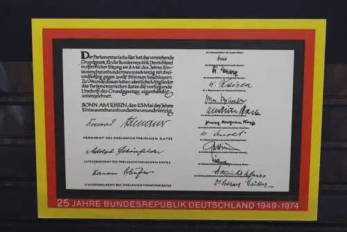 Sonderpostkarte: 25 Jahre Bundesrepublik Deutschland; PSo4