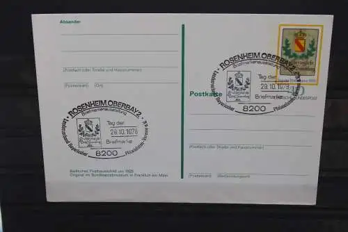 Sonderpostkarte: Tag der Briefmarke 1978; PSo5; Sonderstempel Rosenheim