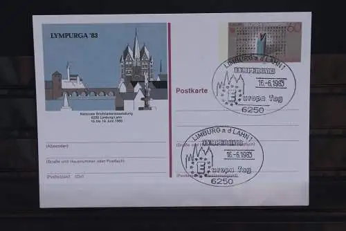 Sonderpostkarte: LYMPURGA 83; PSo8; Sonderstempel Europatag