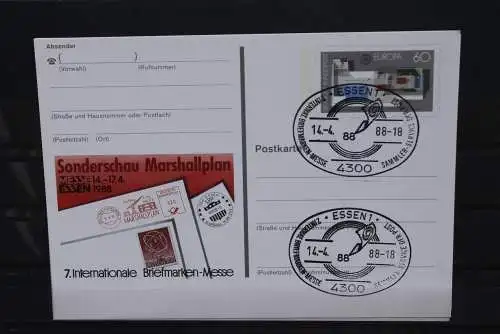 Sonderpostkarte Int. Briefmarken-Messe Essen 1988; PSo16; Ersttagssonderstempel Essen