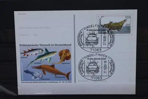 Sonderpostkarte: Int. Briefmarkenbörse Sindelfingen 2000; PSo73; Sonderstempel Sindelfingen