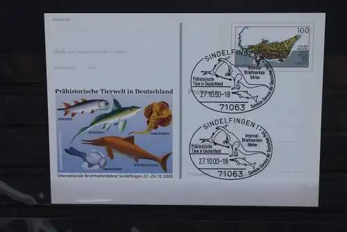 Sonderpostkarte: Int. Briefmarkenbörse Sindelfingen 2000; PSo73; Sonderstempel Sindelfingen