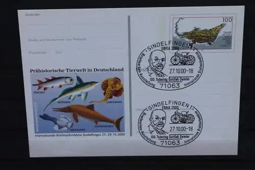 Sonderpostkarte: Int. Briefmarkenbörse Sindelfingen 2000; PSo73; Sonderstempel Sindelfingen