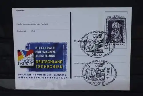 Sonderpostkarte: OSTROPA Münchgerg;Wertstempel Hl. Adalbert; PSo70; Sonderstempel Münchberg