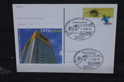 Sonderpostkarte: EXPO 2000 Hannover; PSo69; Sonderstempel Hannover