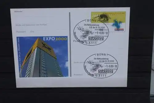 Sonderpostkarte: EXPO 2000 Hannover; PSo69; Sonderstempel Hannover
