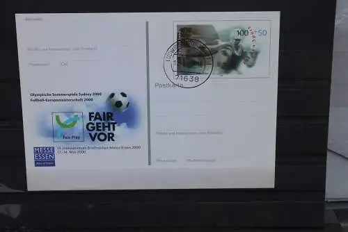 Sonderpostkarte Internationale  Briefmarken-Messe Essen 2000; PSo68, EST Ludwigsburg