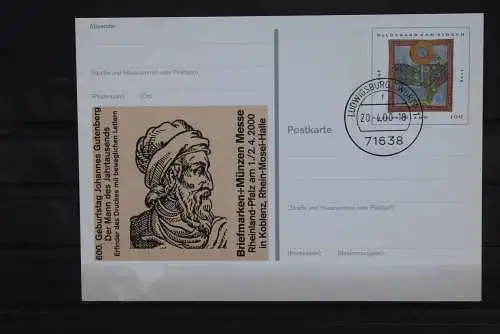 Sonderpostkarte Messe Rheinland-Pfalz 2000; PSo66, Stempel Ludwigsburg