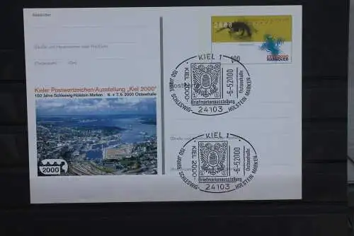 Sonderpostkarte Postwertzeichen-Ausstellung: Kiel 2000; PSo67, SST Kiel