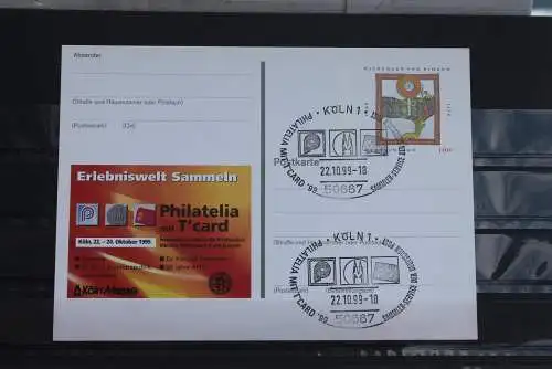 Sonderpostkarte Philatelia 1999 Köln,Hildegard von Bingen; PSo61, SST Philatelia