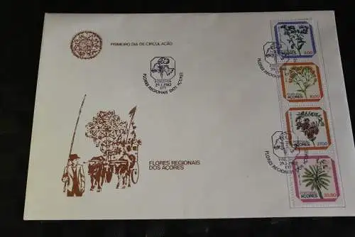 Azoren; Pflanzen 1982, MH-Blatt auf FDC