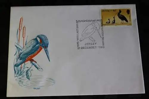 Waldrapp Ibis, Jersey 1980 auf FDC