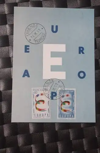 Italien EUROPA-CEPT 1957; Maximumkarte; MiNr. 992-93
