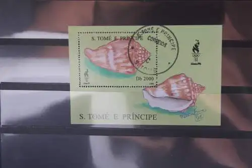 Muscheln; St. Tome e Principe, Blockausgabe, gebraucht