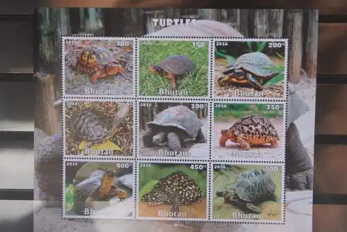 Schildkröten, Bhutan, Blockausgabe, ungebraucht