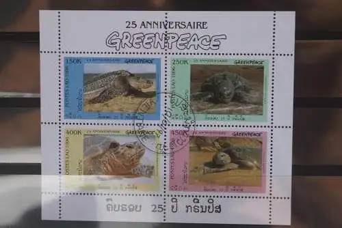 Schildkröten; Laos, Blockausgabe, gebraucht