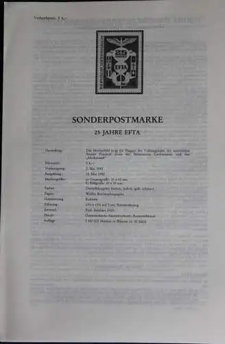 25 Jahre EFTA; 10.5.1985; Legende; Erläuterungsblatt