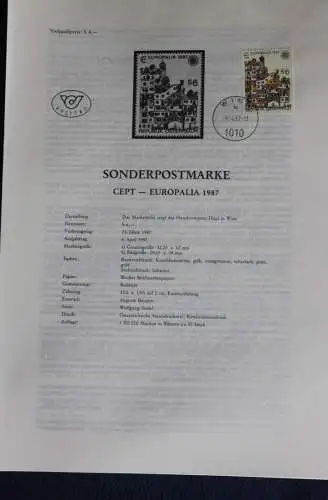 EUROPA - CEPT - EUROPALIA 1987; 6.4.1987; Legende; Erläuterungsblatt; Ersttagsblatt, ETB