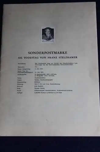 Schwarzdruck auf Schwarzdruckblatt: Franz Stelzhamer; 12.7.1974